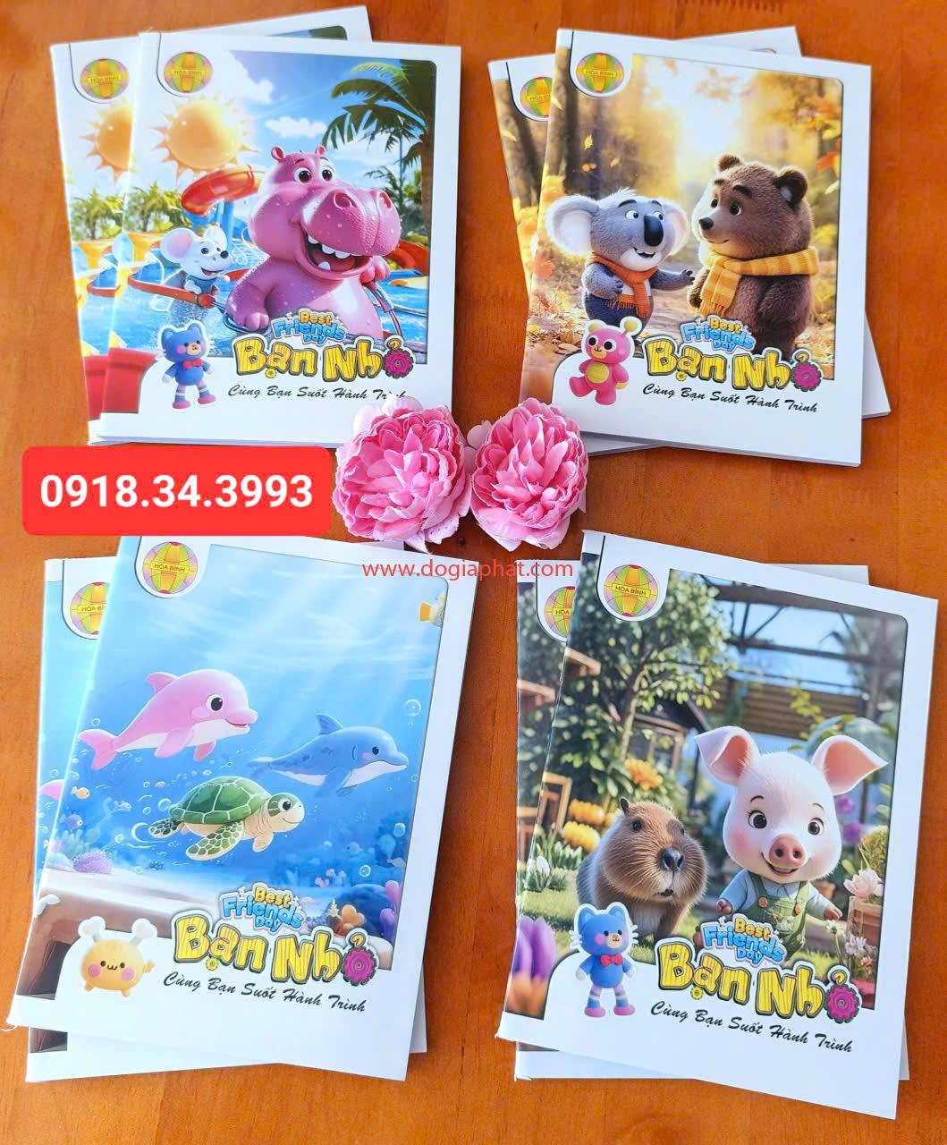 Tập Bạn Nhỏ Hòa Bình 100gsm 96T 4 ô + 5 ô giá sỉ 