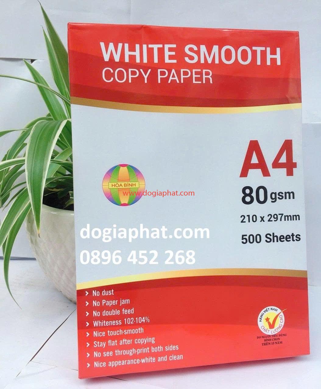 GIẤY WHITE SMOOTH A4 80 GIÁ SỈ 