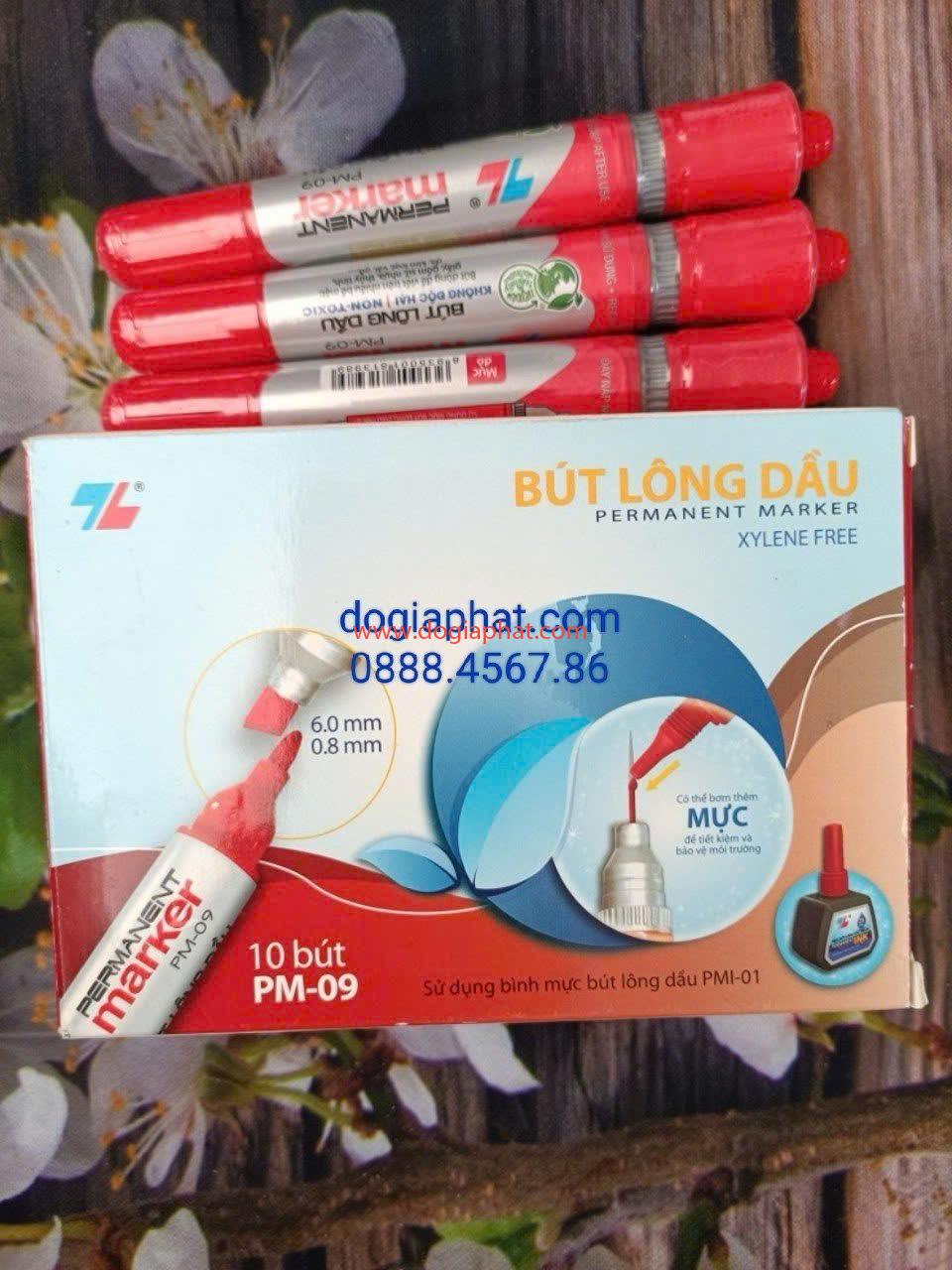 BÚT LÔNG ĐẦU TL PM-09 ĐỎ