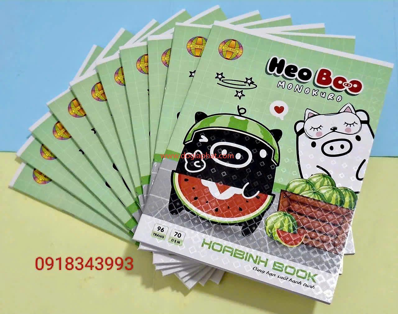 TẬP HỌC SINH HEOBOO HB ĐL 70GSM 96 TRANG GIÁ SỈ 