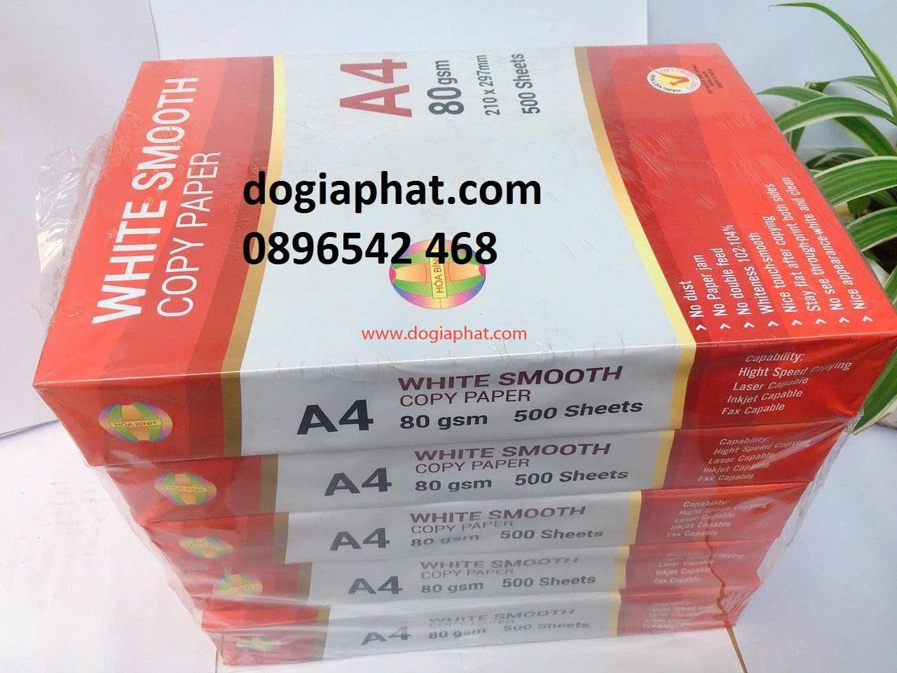 GIẤY IN WHITE SMOOTH A4 80 GIÁ SỈ