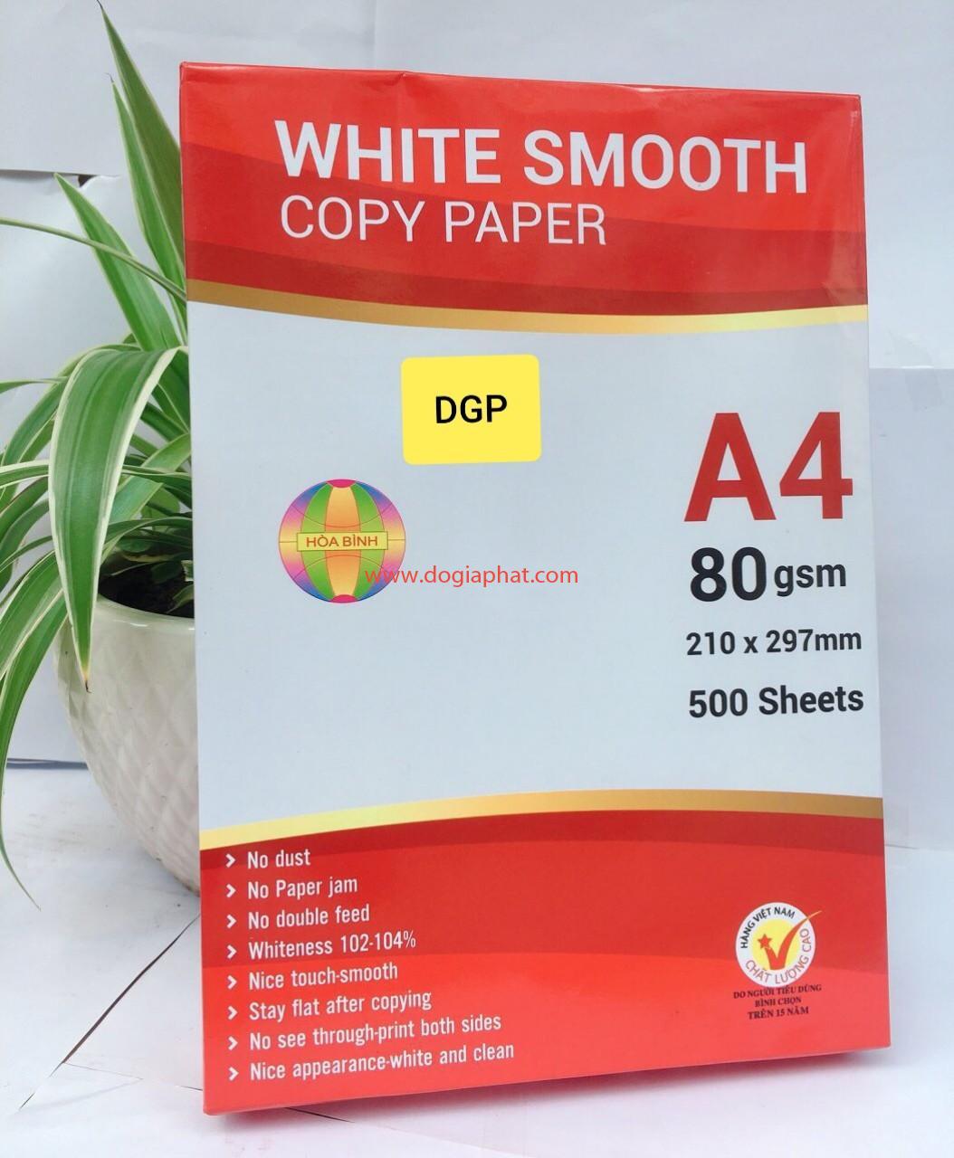 GIẤY IN WHITE SMOOTH A4 80