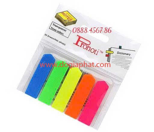 GIẤY NOTE PRONOTI 5 MÀU NHỰA 